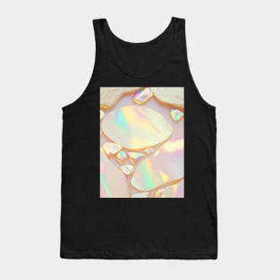 Opal Gemstone Gold Pastel Texture Tank Top